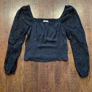 Abercrombie & Fitch Lace Puff Sleeves
